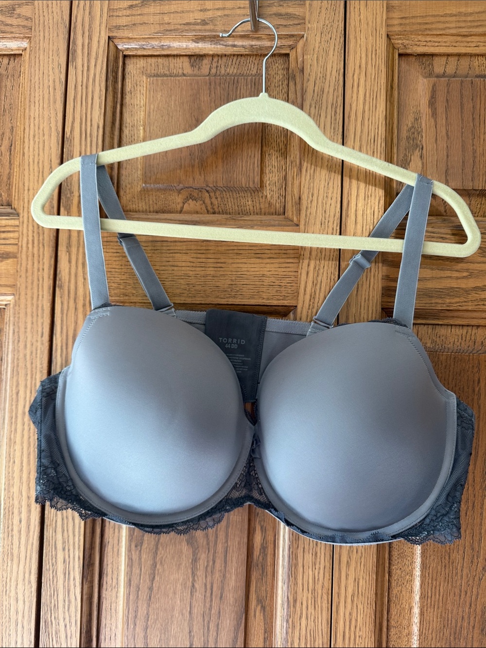 torrid Gray Lace-Trim T-Shirt Bra